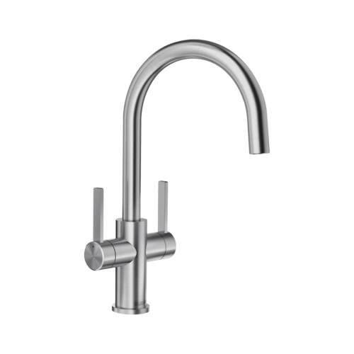 Blanco CANDOR Twin Lever Stainless Steel Kitchen Tap