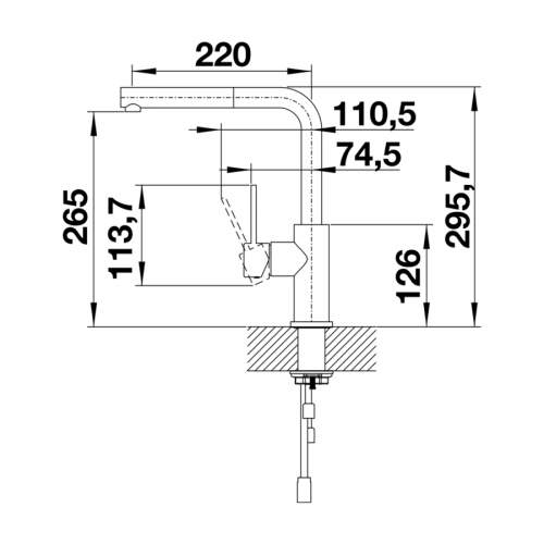 Blanco LANORA-S Single Lever Pull Out Kitchen Tap