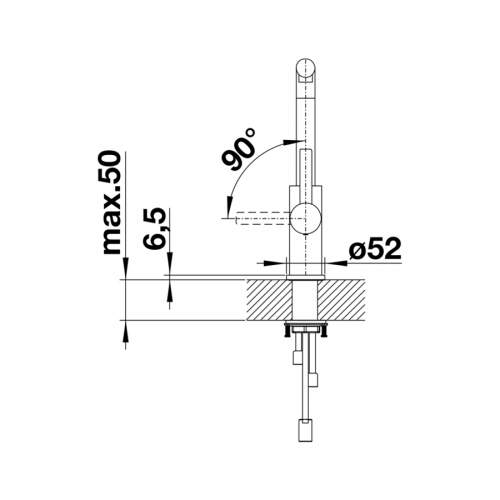 Blanco LANORA-S Single Lever Pull Out Kitchen Tap