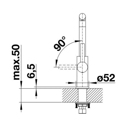 Blanco LANORA Single Lever Stainless Steel Kitchen Tap