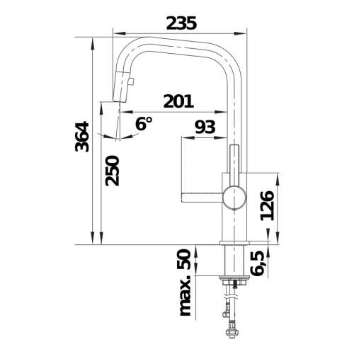 Blanco JANDORA-S Single Lever Pull Out Kitchen Tap