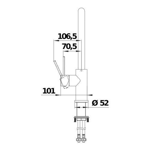 Blanco JANDORA Single Lever Stainless Steel Kitchen Tap