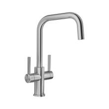 Blanco JANDORA Twin Lever Stainless Steel Kitchen Tap