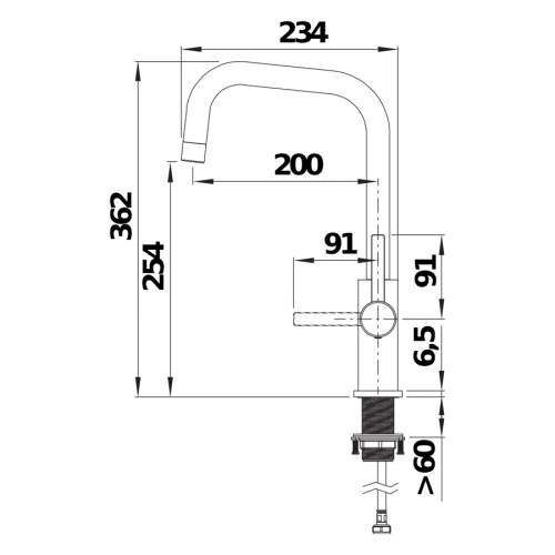 Blanco JANDORA Twin Lever Stainless Steel Kitchen Tap