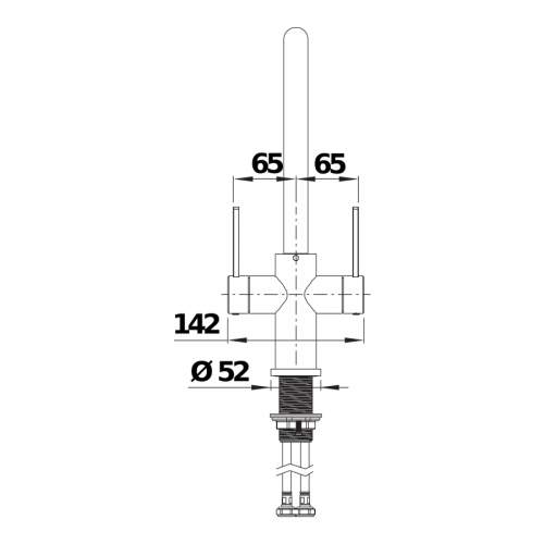 Blanco JANDORA Twin Lever Stainless Steel Kitchen Tap