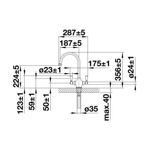 Blanco VICUS Twin Lever Kitchen Tap