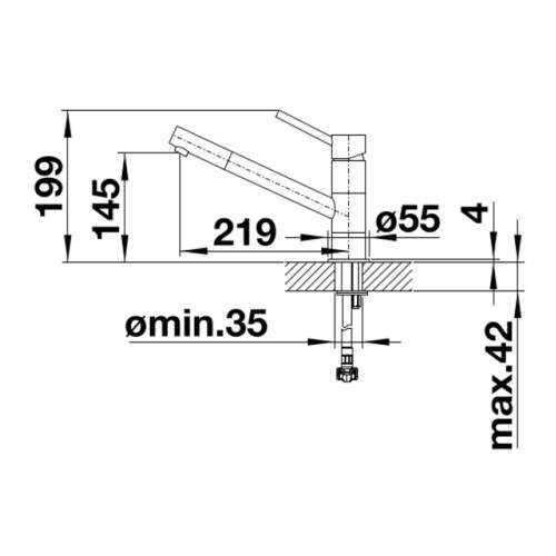 Blanco KANO Single Top Lever Kitchen Tap