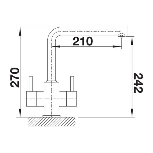 Blanco LAMIA Twin Lever Kitchen Tap