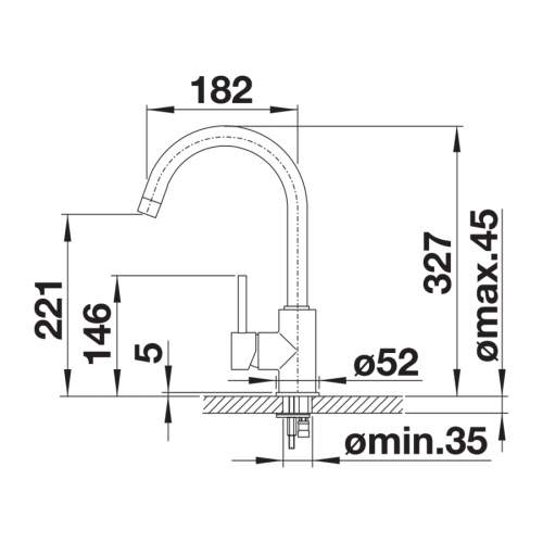 Blanco MIDA Single Lever Kitchen Tap