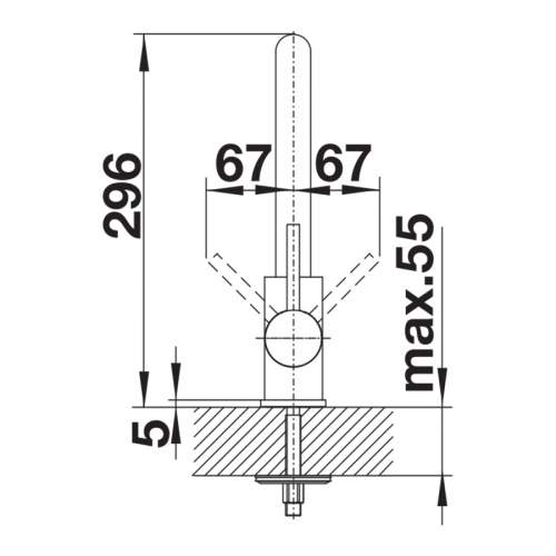 Blanco MILA-S Single Lever Pull Out Kitchen Tap