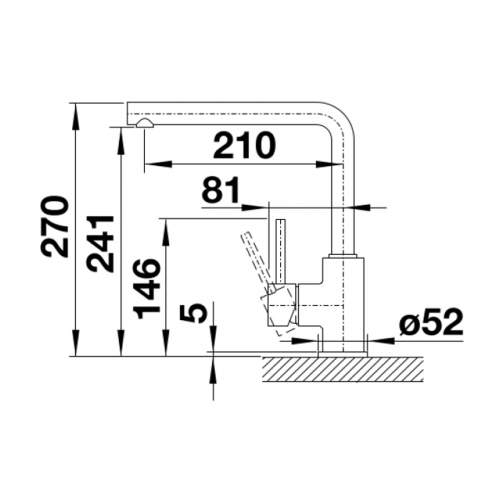 Blanco MILA Single Lever Kitchen Tap