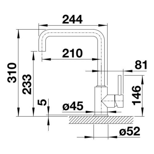 Blanco MILI Single Lever Kitchen Tap