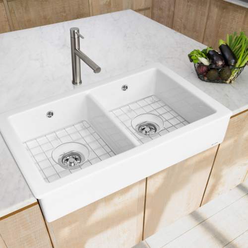 Caple CINB800 Inset Ceramic Double Bowl Butler Sink