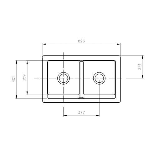 Caple CINB800 Inset Ceramic Double Bowl Butler Sink