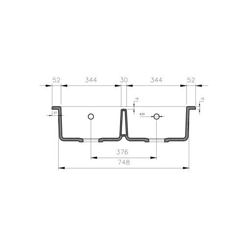Caple CINB800 Inset Ceramic Double Bowl Butler Sink
