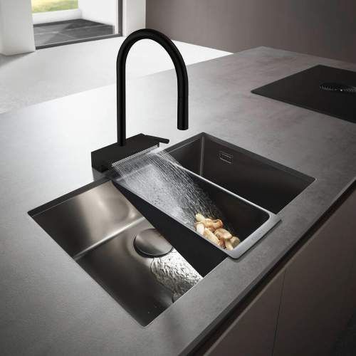 Hansgrohe Aquno Select M81 Single lever kitchen mixer 170 with pull-out spray and sBox with 3 spray modes