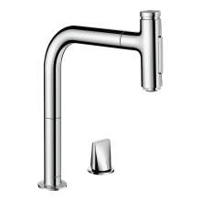 Hansgrohe Metris Select M71 2 hole single lever kitchen mixer 200 with pull out spray and sBox with 2 spray modes