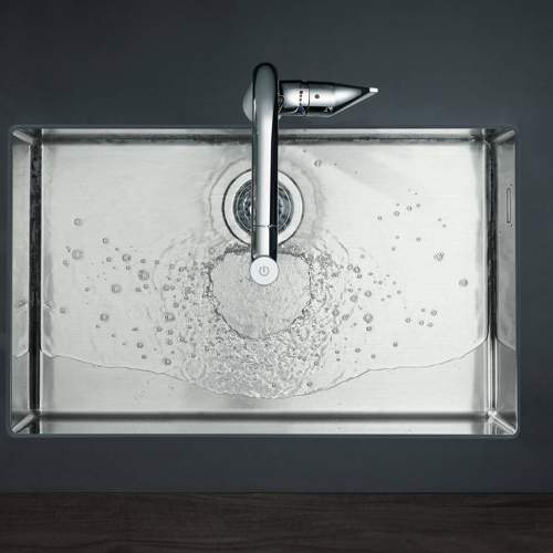 Hansgrohe Metris Select M71 Single lever kitchen mixer 320 with pull out spout and sBox with single spray mode