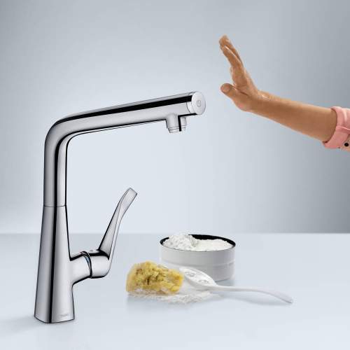 Hansgrohe Metris Select M71 Single lever kitchen mixer 320 with single spray mode