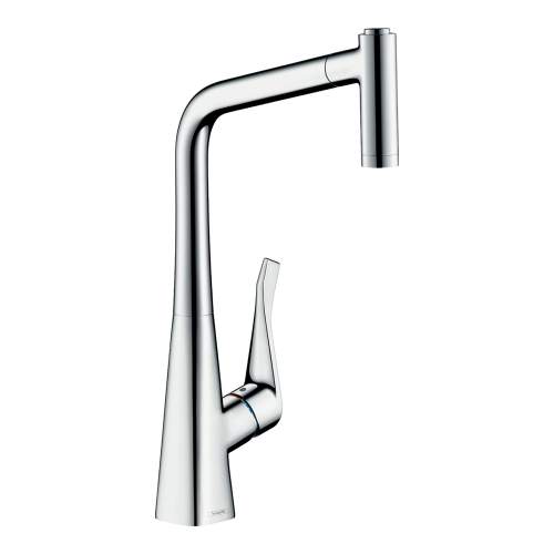 Hansgrohe Metris M71 Single lever kitchen mixer 320 with pull out spray and 2 spray modes
