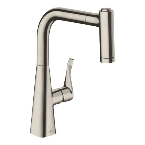 Hansgrohe Metris M71 Single lever kitchen mixer 220 with pull out spray with 2 spray modes