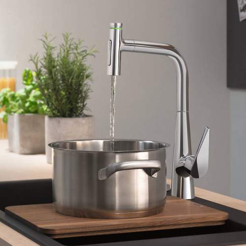 Hansgrohe Talis Select M51 Single lever kitchen mixer 300 with pull out spray and sBox with 2 spray modes