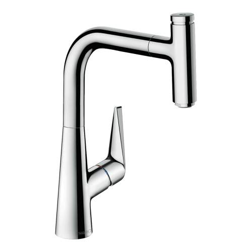 Hansgrohe Talis Select M51 Single lever kitchen mixer 220 with pull out spout and sBox with single spray mode