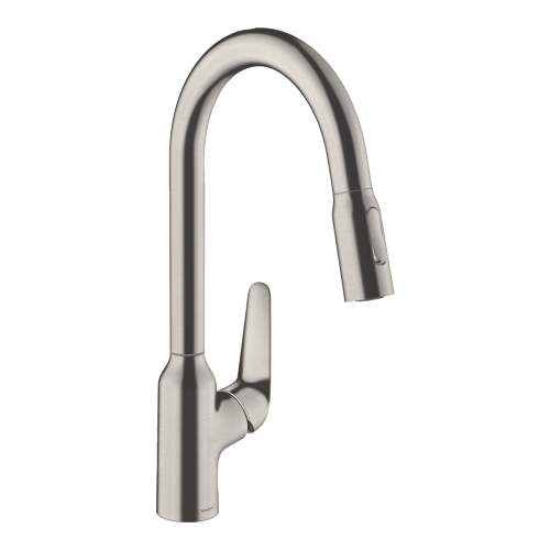 Hansgrohe Focus M42 Single lever kitchen mixer 220 with pull out spray with 2 spray modes