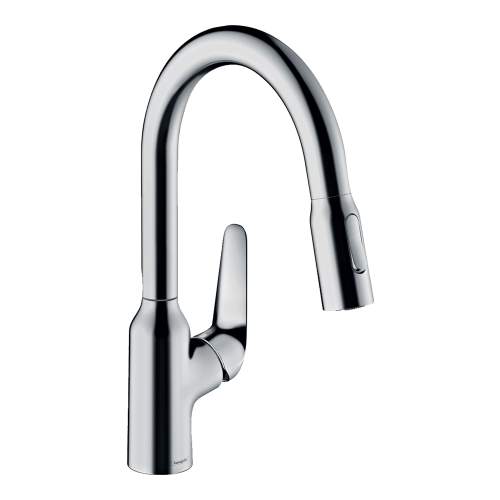 Hansgrohe Focus M42 Single lever kitchen mixer 180 with pull out spray and sBox with 2 spray modes