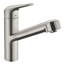 Hansgrohe Focus M42 Single lever kitchen mixer 150 with pull out spout with single spray mode