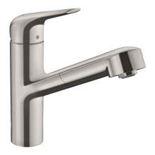 Hansgrohe Focus M42 Single lever kitchen mixer 150 with pull out spout and sBox with single spray mode
