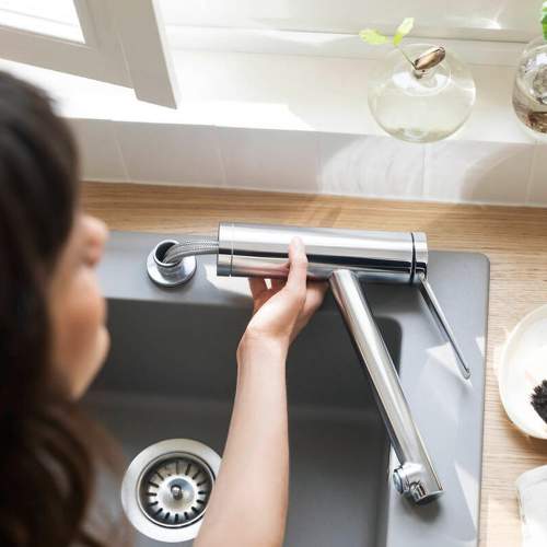 Hansgrohe Zesis M33 Single lever kitchen mixer 160 with collapsible body and single spray mode
