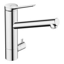 Hansgrohe Zesis M33 Single lever kitchen mixer 200 with shut-off valve and single spray mode