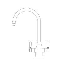 Franke Gloriana Twin Lever Monobloc Kitchen Tap