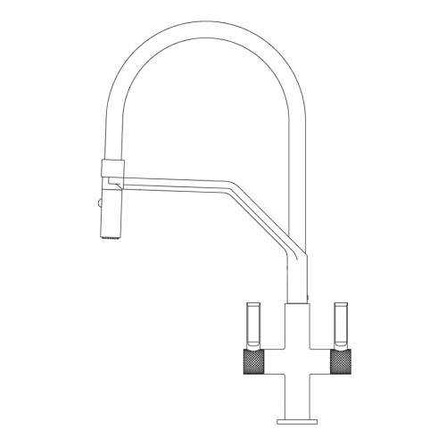 Franke Textura Semi-Professional Kitchen Tap with Pull Out Nozzle
