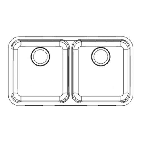 Franke LARGO LAX 12036-36 Double Bowl Undermount Kitchen Sink