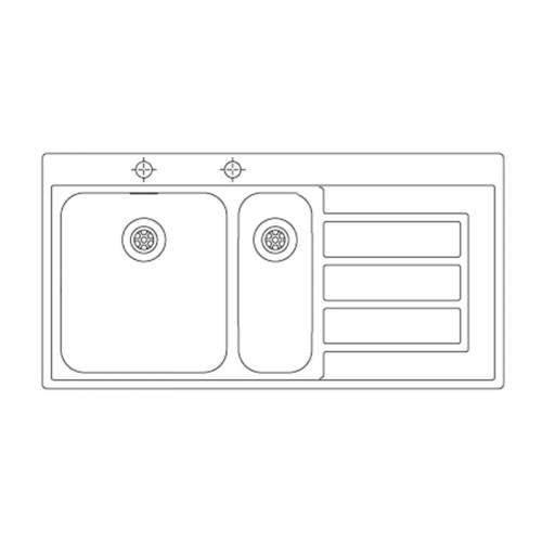 Franke EPOS EOX651 1.5 Bowl Stainless Steel Kitchen Sink