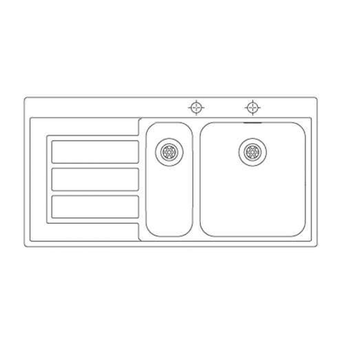 Franke EPOS EOX651 1.5 Bowl Stainless Steel Kitchen Sink