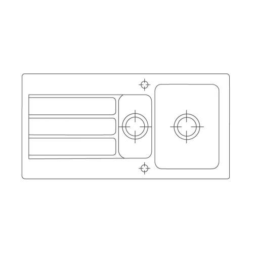 Franke Arcana AHK 651 Ceramic White 1.5 Bowl Inset Sink