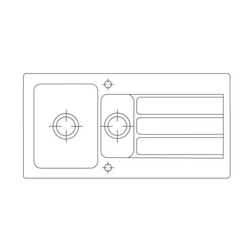Franke Arcana AHK 651 Ceramic White 1.5 Bowl Inset Sink