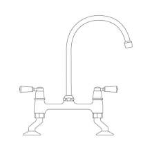 Franke BRIDGE Mixer Tap with White Lever Handles