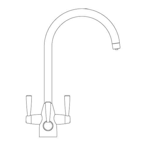 Franke DORIC Filterflow Triple Lever Monobloc Tap