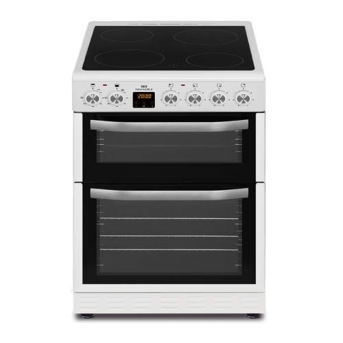 Newworld NWTOP63DCW 60cm Freestanding Double Oven Electric Cooker