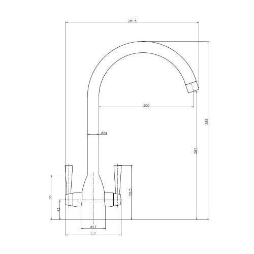 Reginox MESA Twin Lever Kitchen Tap​