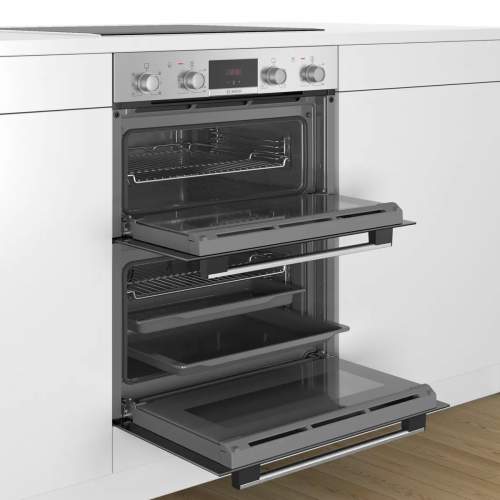 Bosch Serie 2 NBS113BR0B Stainless Steel Built Under Double Electric Oven