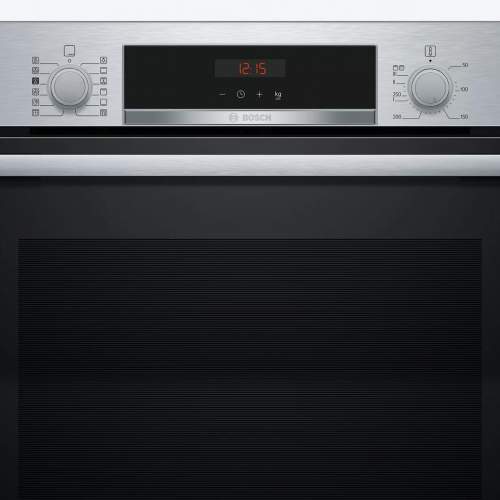 Bosch Serie 4 HRS574BS0B Built In Stainless Steel Single Pyrolytic Oven with Steam Function