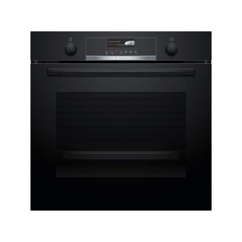 Bosch Serie 6 HRG579BB6B Built In Black Single Pyrolytic Oven with Steam Function
