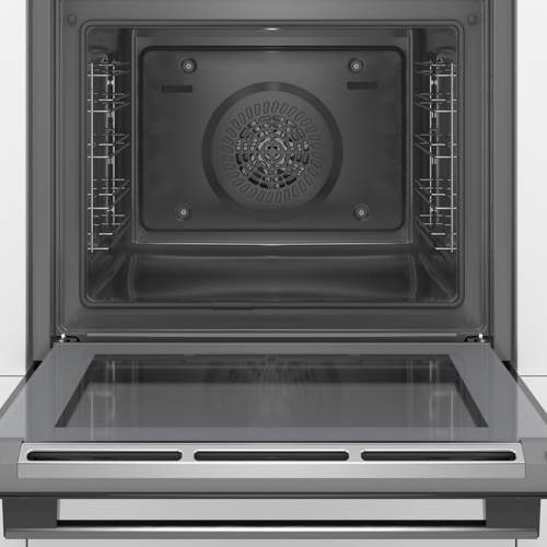 Bosch Serie 6 HRG579BB6B Built In Black Single Pyrolytic Oven with Steam Function