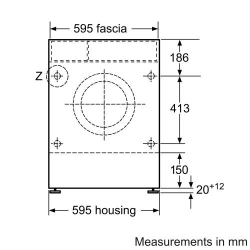 Bosch Serie 4 WKD28352GB Built In 7/4kg 1400rpm Washer Dryer