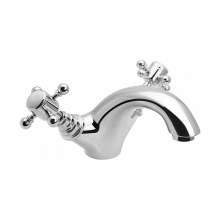 Holborn Edwardian Twin Lever Basin Mixer with Click Clack Waste